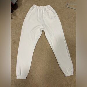 Six stories white sweatpants worn once BRIDE